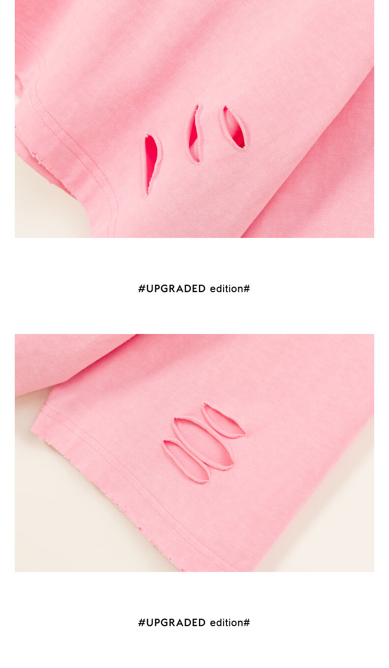Chuu Letter Patch Embroidery Hole T-Shirt Women's Summer New Basic School Hollow out Shoulder Loose Top Asymmetrical Korean Style Cotton Polyester · v2