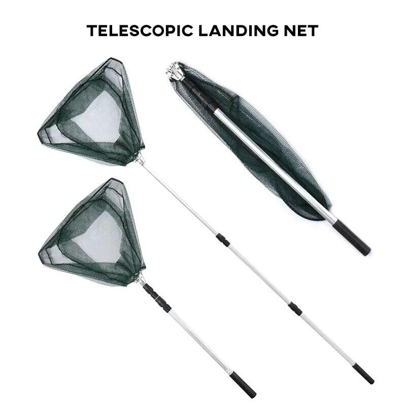 china telescopic stainless steel fishing net Landing with Aluminum Pole 20