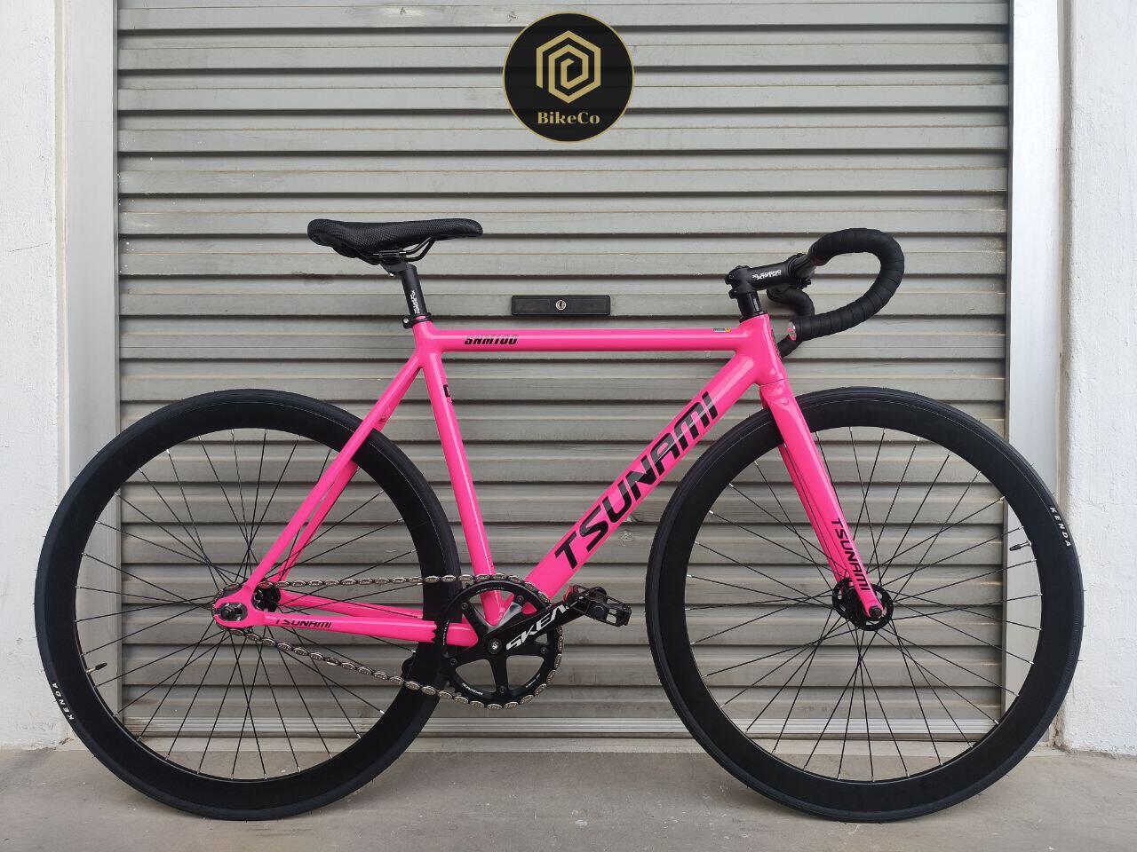 TSUNAMI SNM100 90mm Grey Deep Section Track Fixie | High Profile