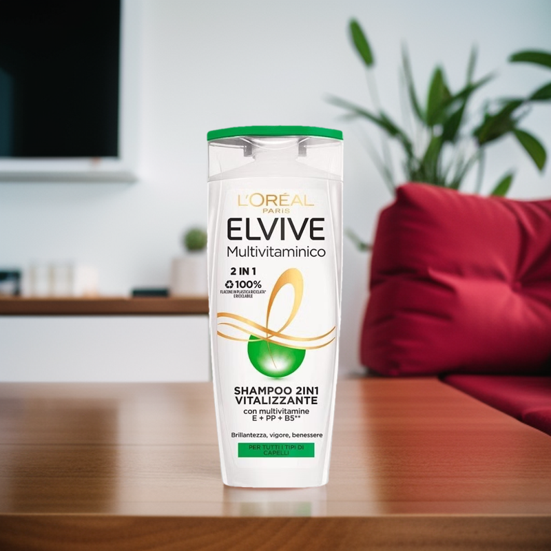 L'OREAL PARIS ELVIVE MULTIVITAMIN 2IN1 SHAMPOO + CONDITIONER 400 ML. 
