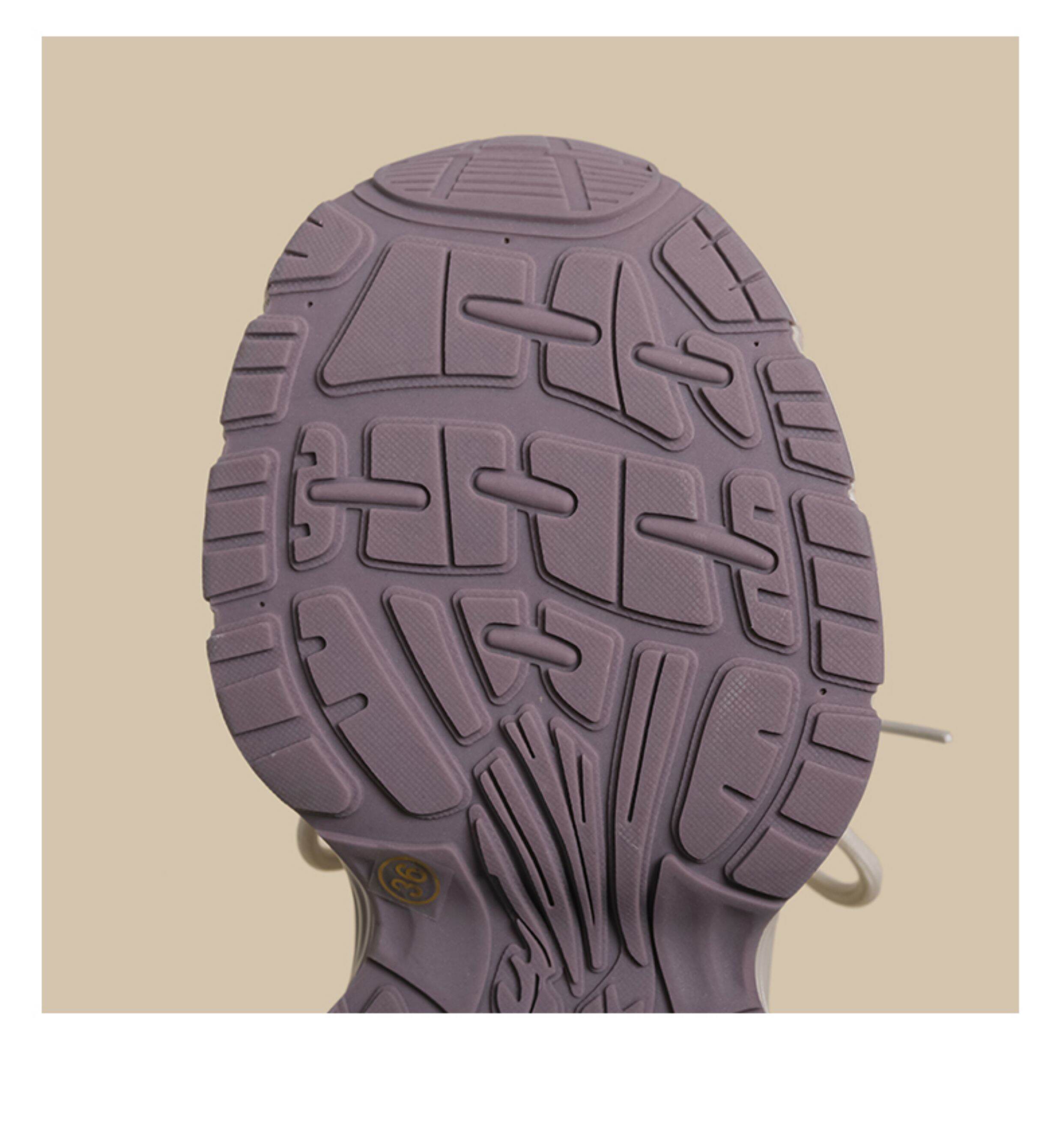 Spring 2025 Women's Dad Shoes Purple Breathable Mesh Versatile Flatform Thick Bottom Casual Sports Shoes Comfortable All-Match · v7
