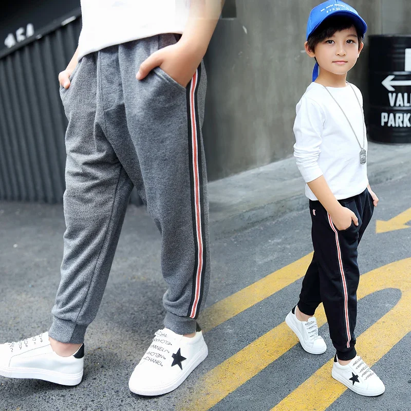 Boys' Spring and Autumn Trousers 2018 New Children's Cotton Children's Pants Children and Teens Autumn Clothing Sports Casual Pants Fashion