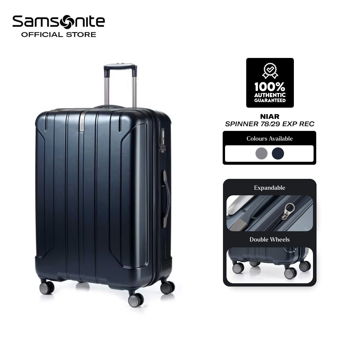 Samsonite Apinex Spinner 75/28 Exp TSA | Lazada Singapore