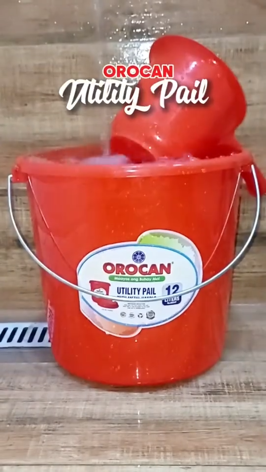 OROCAN PAIL BODY WITH STAINLESS STEEL HANDLE TIMBA BUCKET WATER CONTAINER WATER PAIL