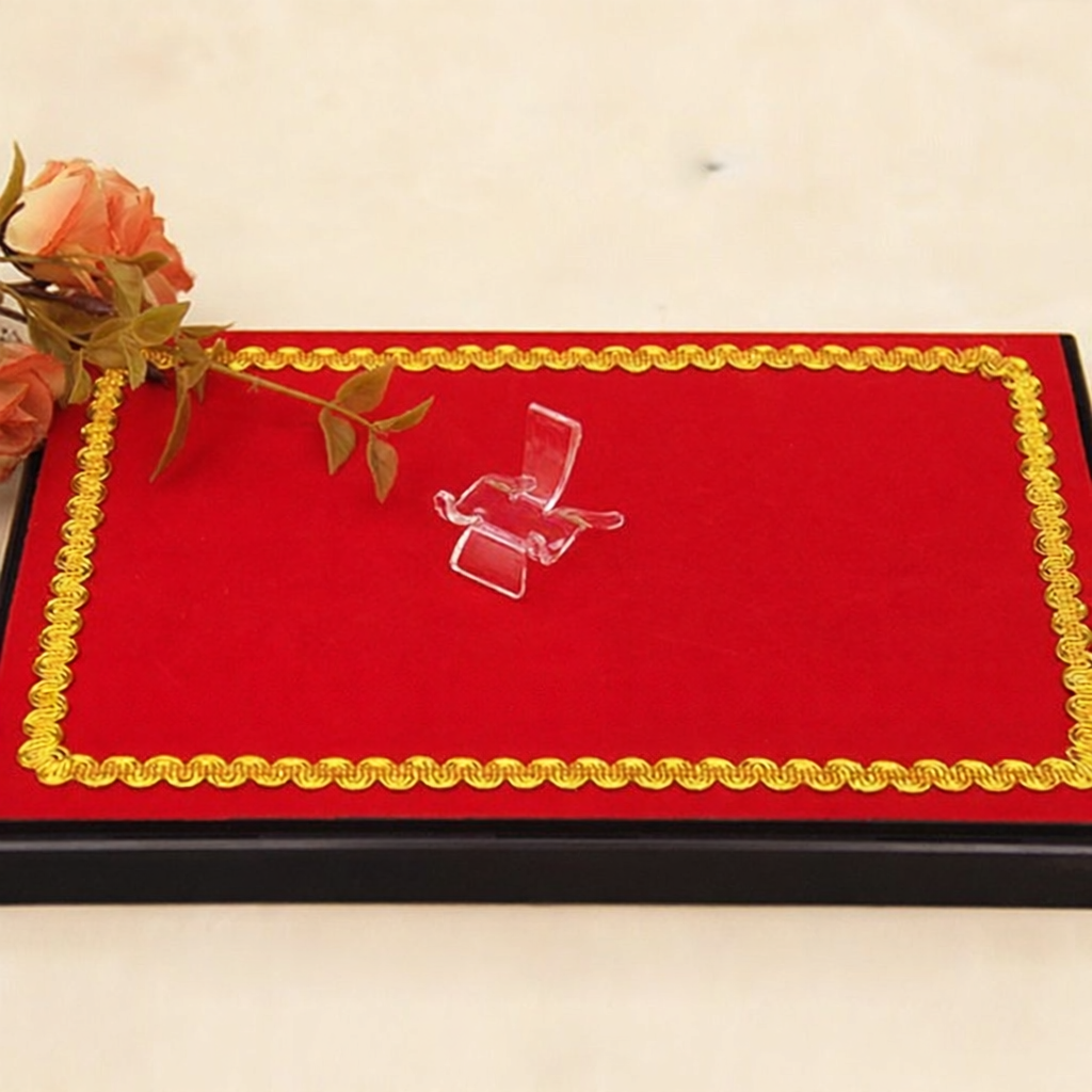 Handmade Buddha Amulet Stand Small Rack Transparent Special Base Storage Display Dustproof Four Sides Five Eyes Four Ears