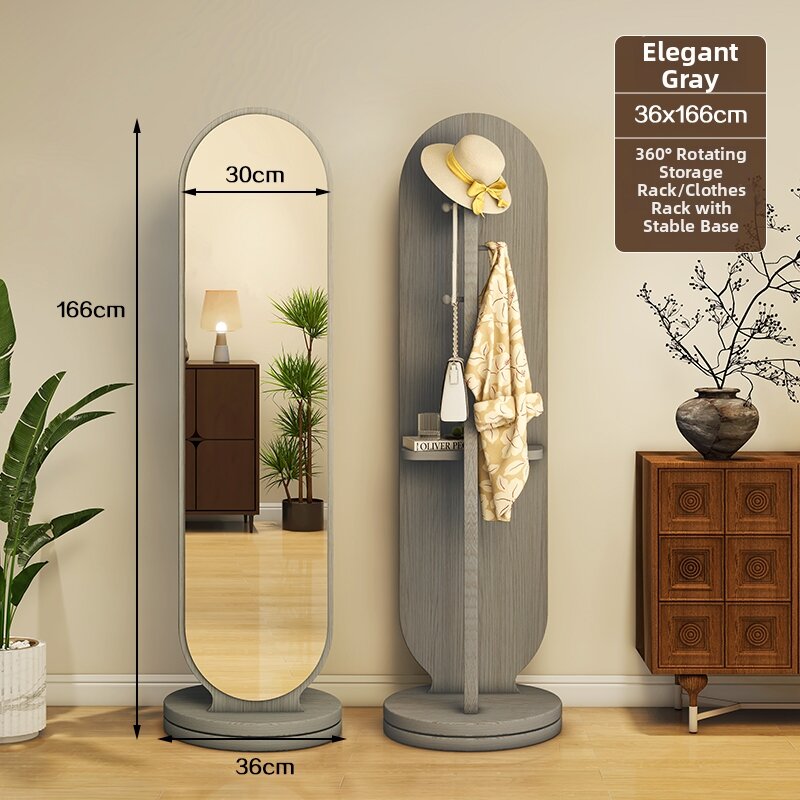 Rotatable Floor Mirror Stand For Clothing Try-On