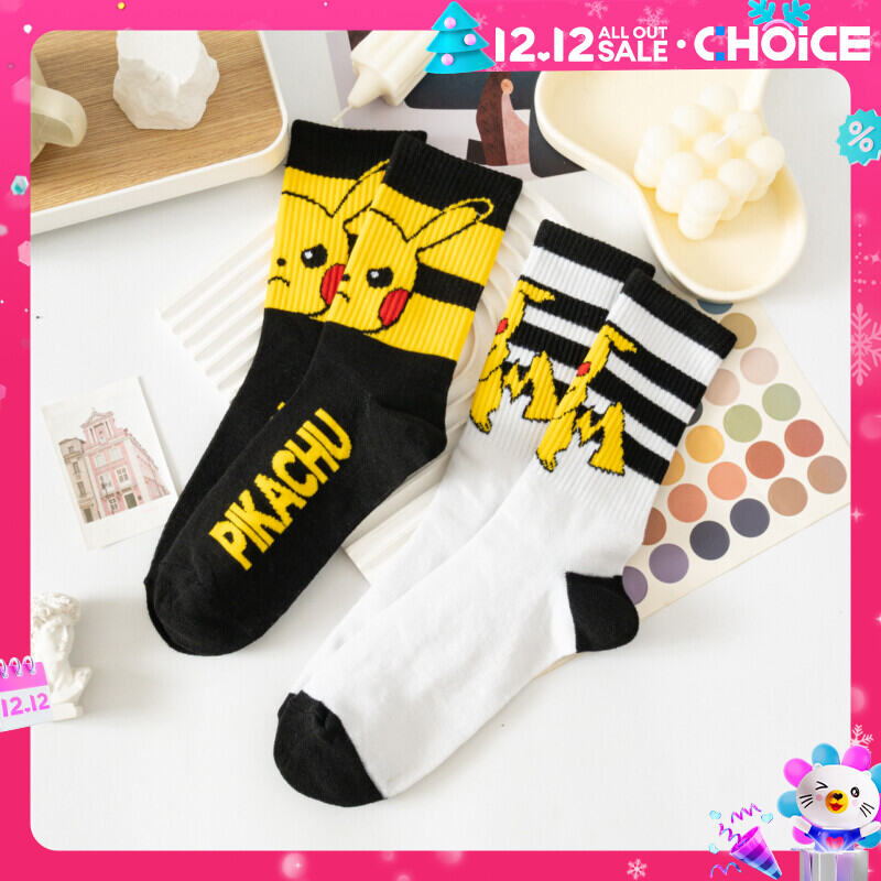 Dễ thương Thủy Thủ Đoàn Tất Ngộ nghĩnh Pokemon Pikachu In dành cho Nữ Unisex Thường Ngày Giải Trí Cotton Mềm Tất