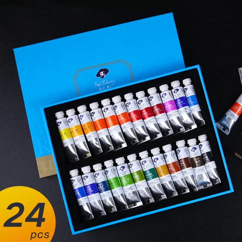 Paul Rubens 5ml 18/24/36 Colors Watercolor Paints Tube Set Water Color Paint Pigment for Beginner Drawing Art Supplies