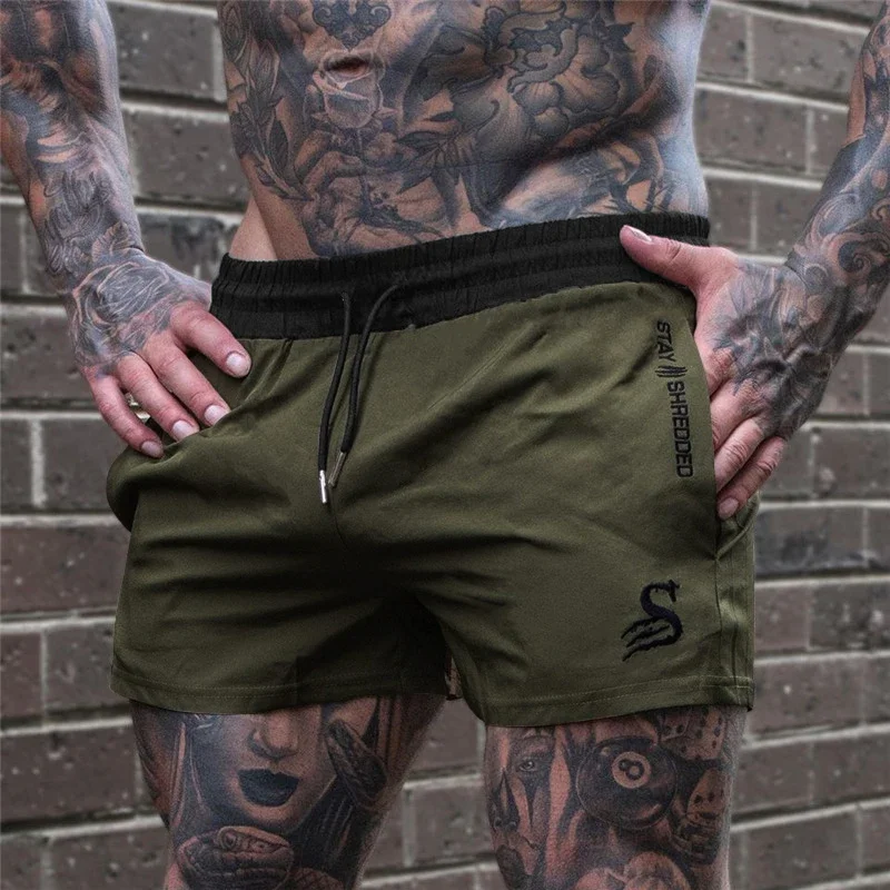 Muscle Brothers Sports Shorts Men's Shorts Running Workout Training Quick-Drying Woven Pants Summer Loose Beach Pants