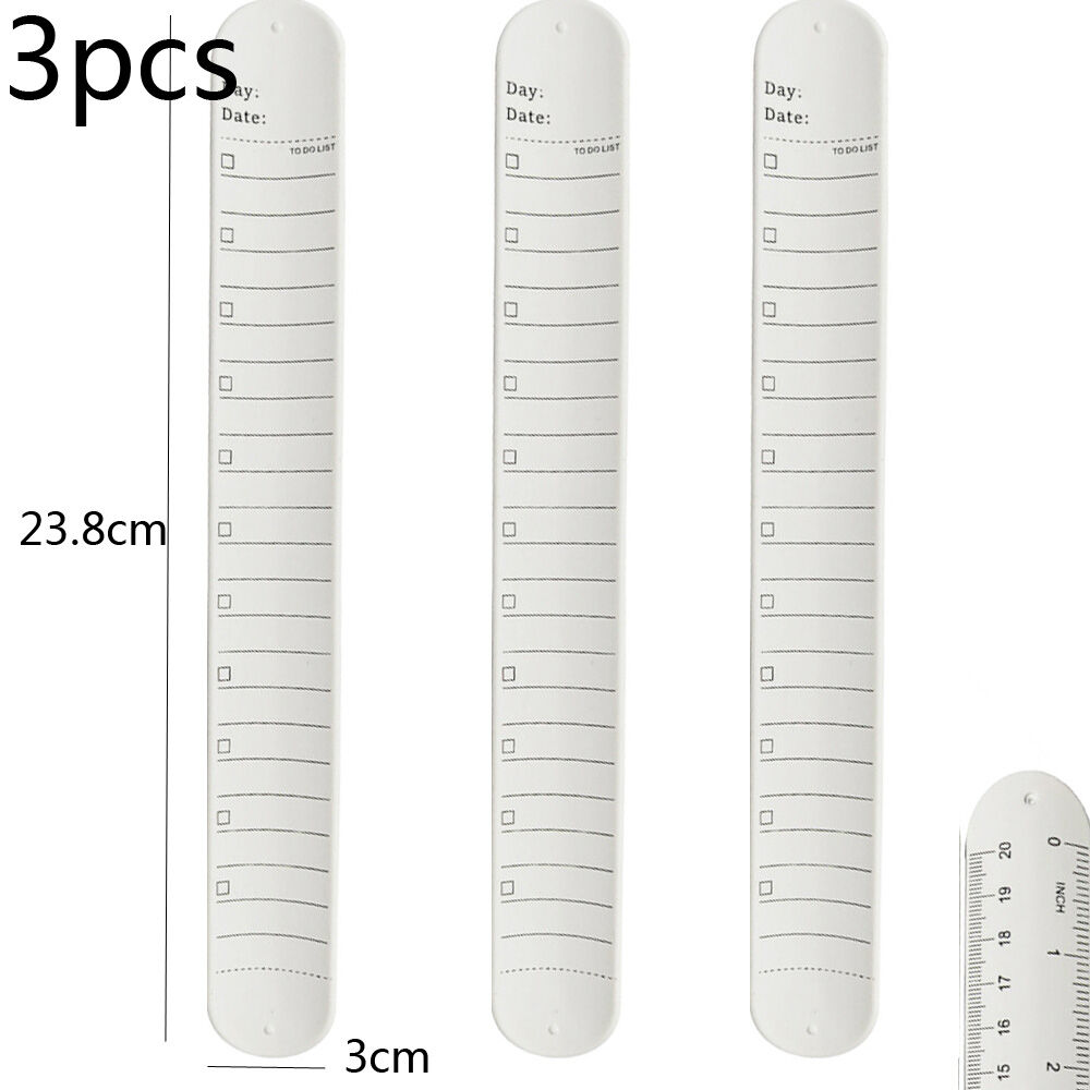 Kids Adult Silicone Memo Wrist Bands Remind Slap Bracelet Chores Chart for Nurse To Do List Wrist Notepad Strap for Planner