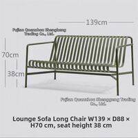 QIUZHISE | Scandinavian Outdoor Iron Backrest Bench