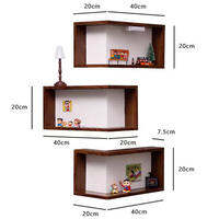 XIWUSHOUJIANG | Decorative Corner Shelf 90 Degree Wall Mounted