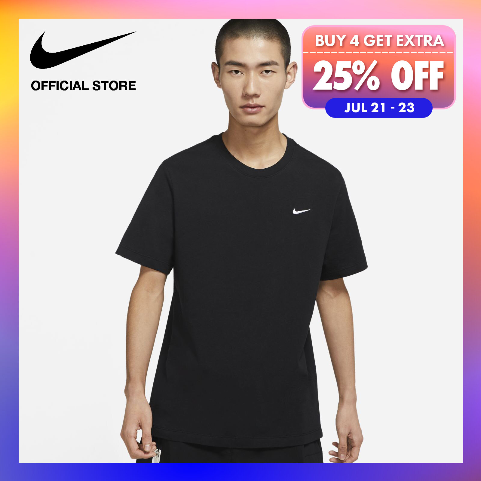 Nike Mens Sportswear Swoosh Tee - Black - Nike - ThaiPick