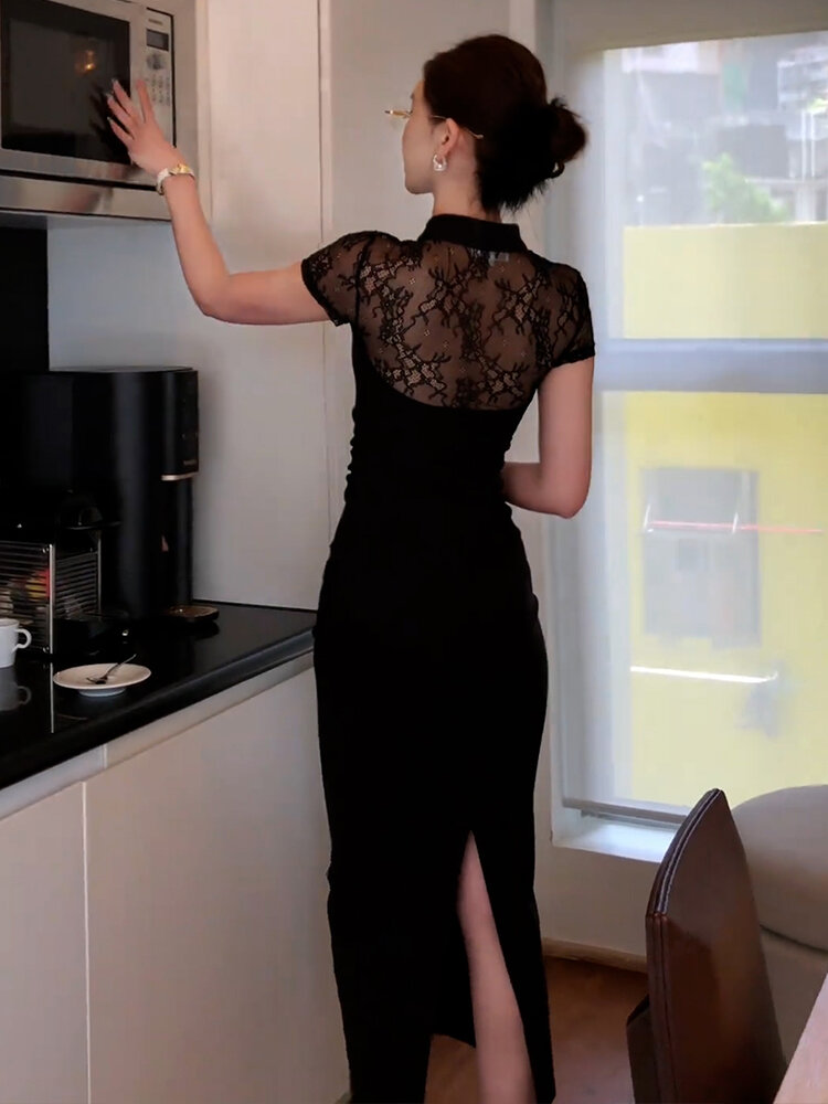 Shop Black Lace Dress at Better Price Online | Lazada Singapore