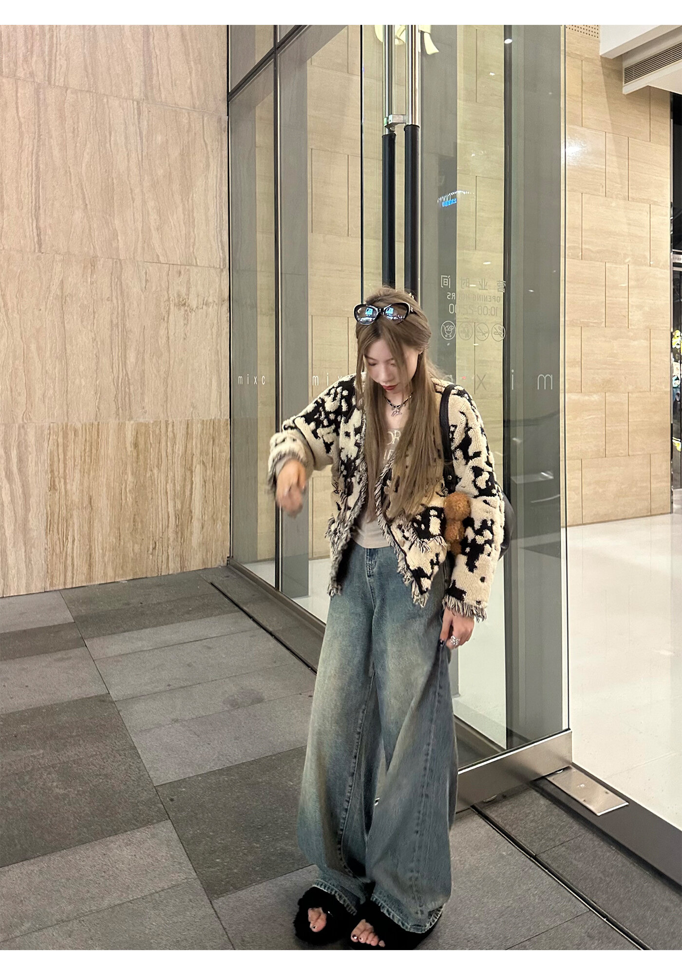 High Waist Wide Leg Jeans Women's Loose Fit Washed out Style Spring Autumn Denim Pants by LUU Peach Joy Slimming Effect · v2