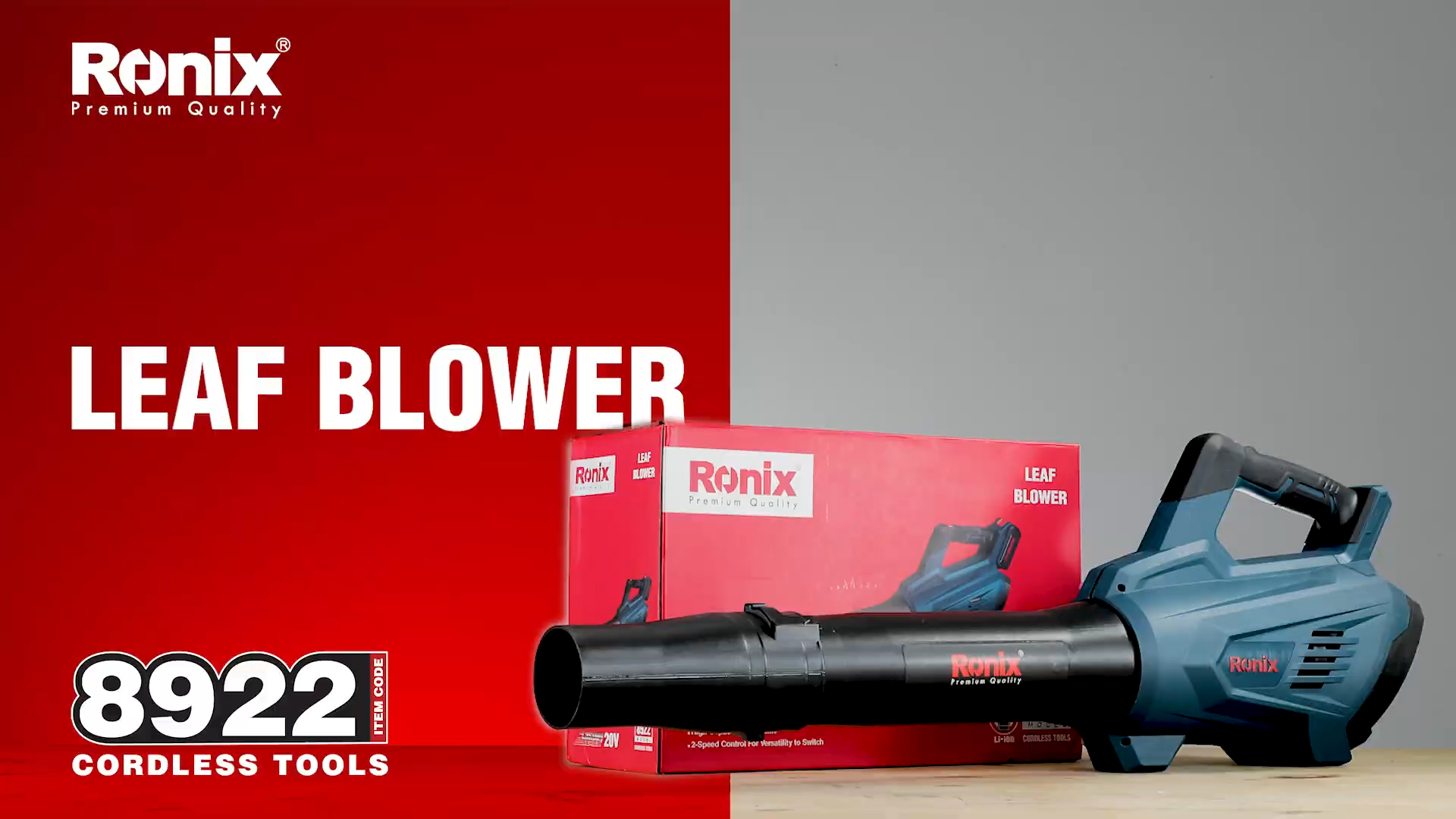 Ronix 8922 Battery 20V Lithium Power Tools Brushless Portable Cordless Air  Blower - China Air Pump, Electric Leaf Blower