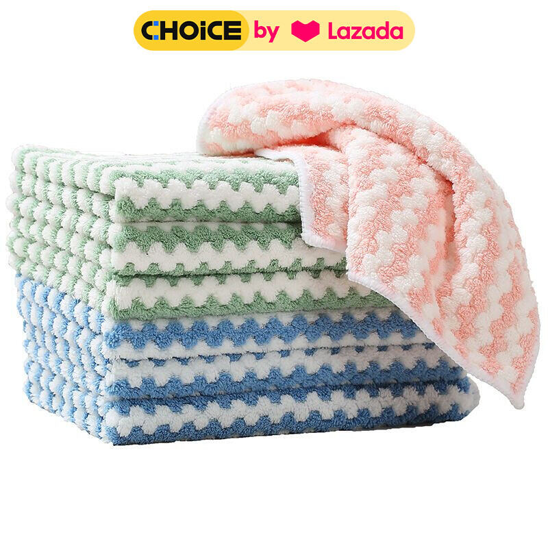 [COMBO 10] Khăn lau đa năng 25 x 25cm siêu thấm hút bo viền