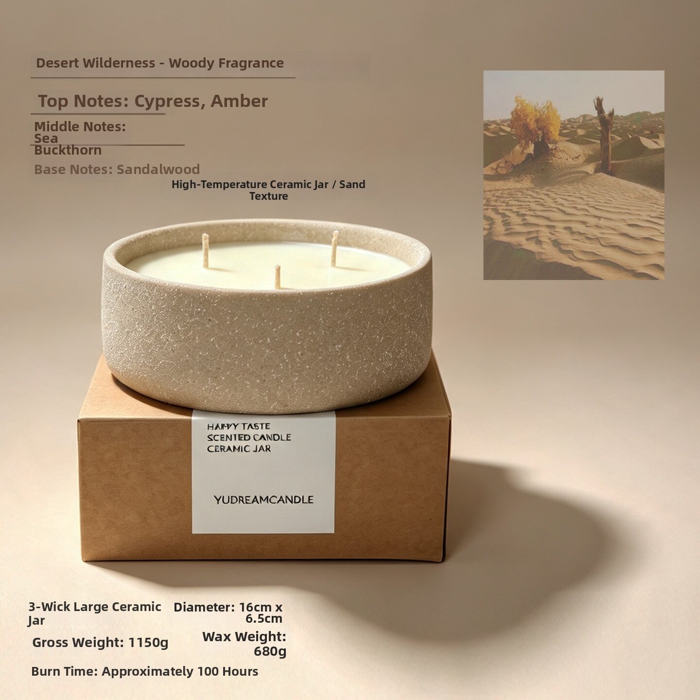 Ceramic Scented Candle Large Decorative Gift