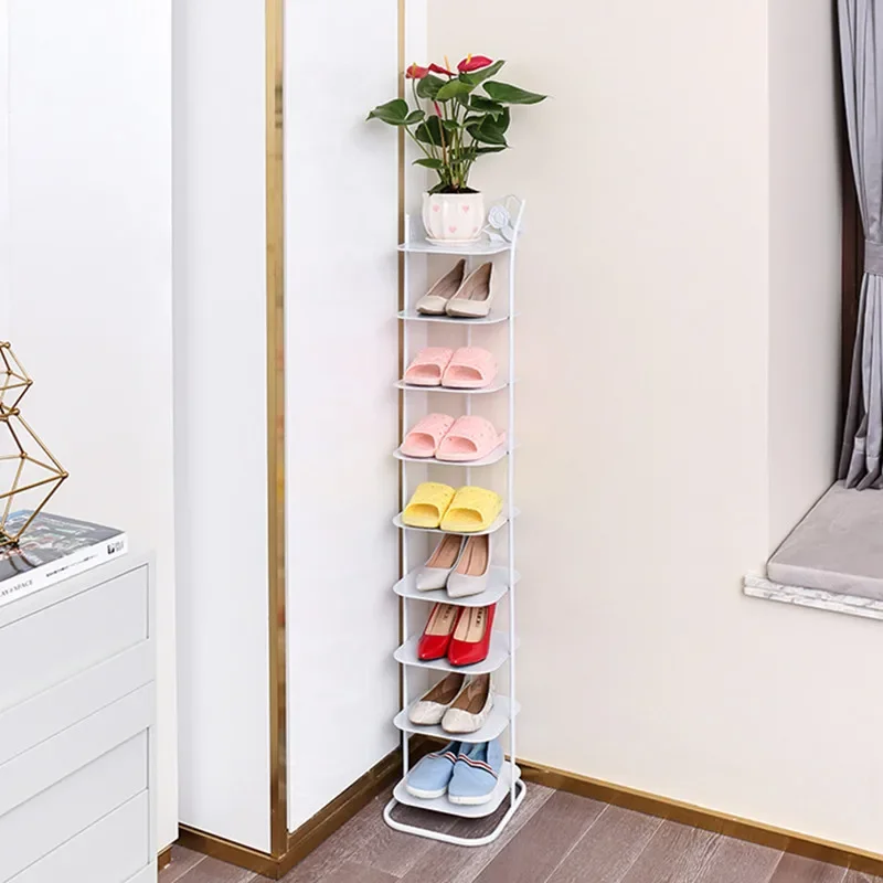 Iron Multi-layer Simple Household Space-saving Shoe Rack Door Storage Small Simple Modern Economical Metal Shoe Cabinet