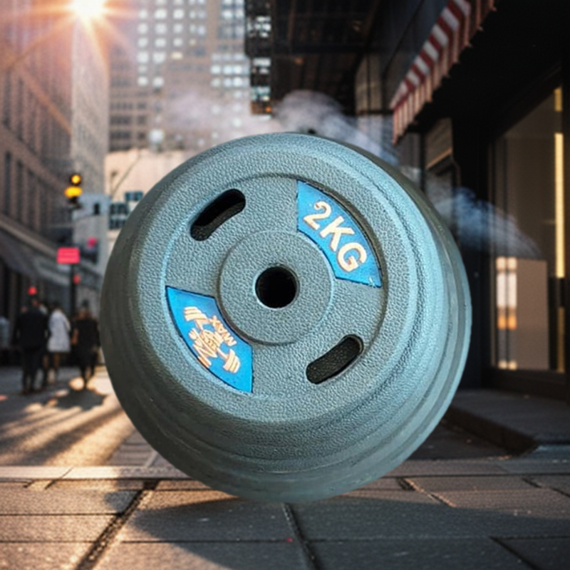 ZEE MAX Single Piece Rubber Plates 2 KG TO 20 KG (SINGLE Piece) For Home Use Weight Lifting Exercise. 