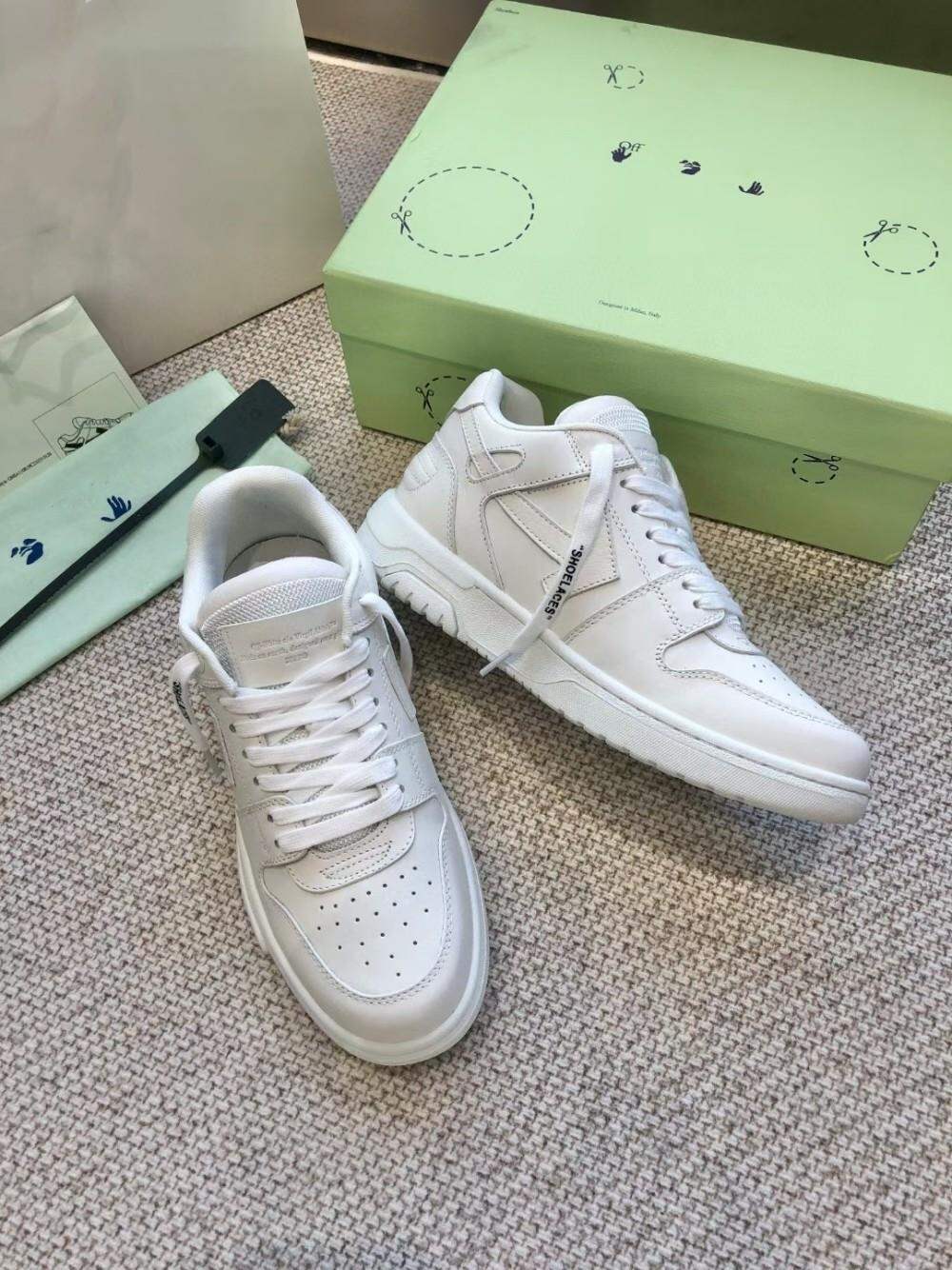 Off-White Thick-Heeled Casual Sports Shoes Unisex Fashionable Leisure Sneakers Luxury Women's Flat Footwear round Toe Mesh Inner · v10