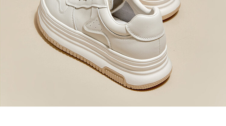 Daphne Trendy Thick Bottom Casual White Shoes Spring 2025 Women's Versatile Comfortable Heightening Fashionable Flat Shoes · v12