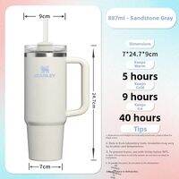 Stanley | 1.18L Insulated Tumbler with Straw Double Wall Vacuum Travel Cup for Women Large Capacity Coffee Water Bottle Leak Proof Easy Sip Ergonomic Design