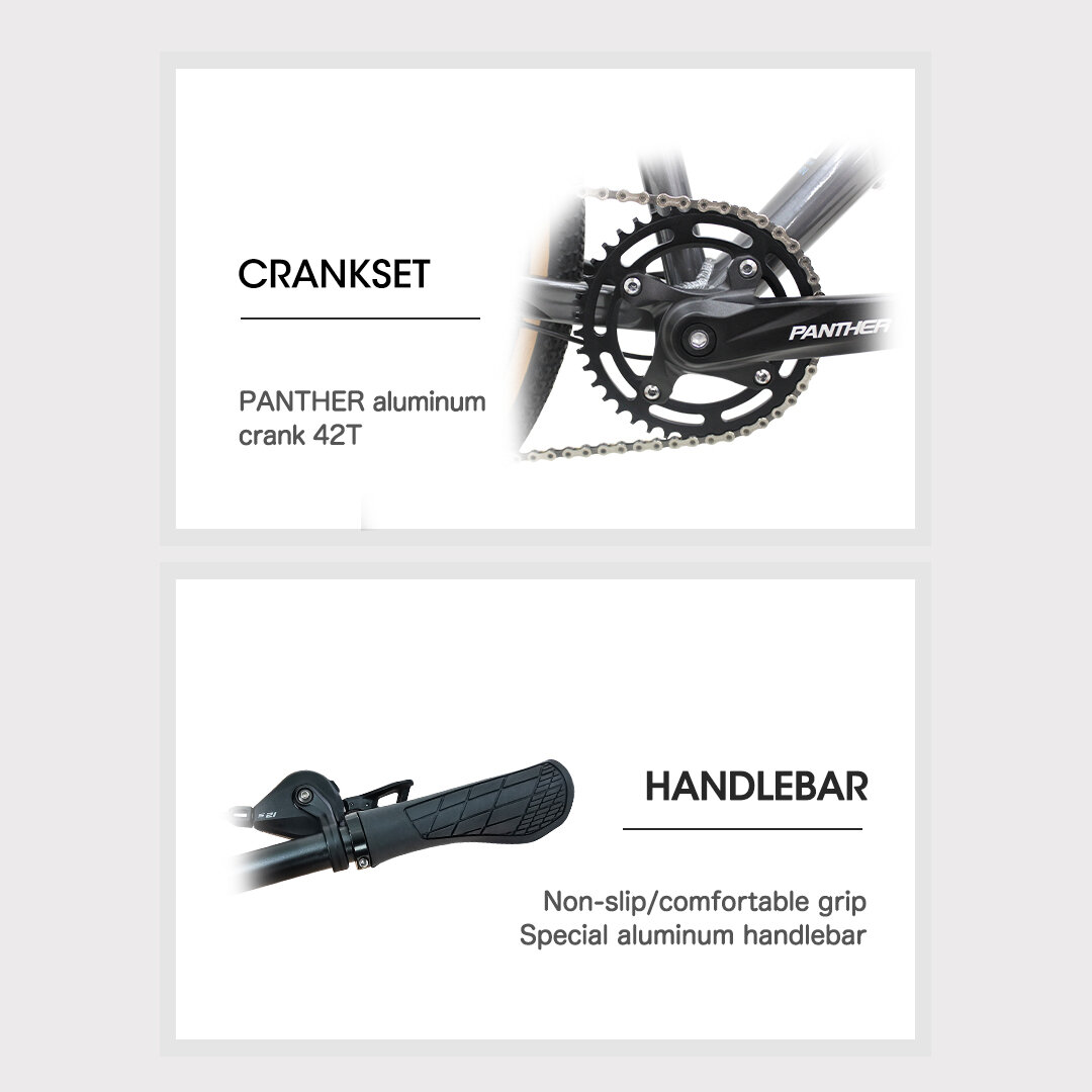 [NGƯỜI BÁN HÀNG SG] Xe đạp địa hình PANTHER HADES 12 tốc độ SHIMANO 700 x 40C Phanh đĩa tay lái phẳng Xe đạp địa hình cơ bản Khung nhôm Phuộc