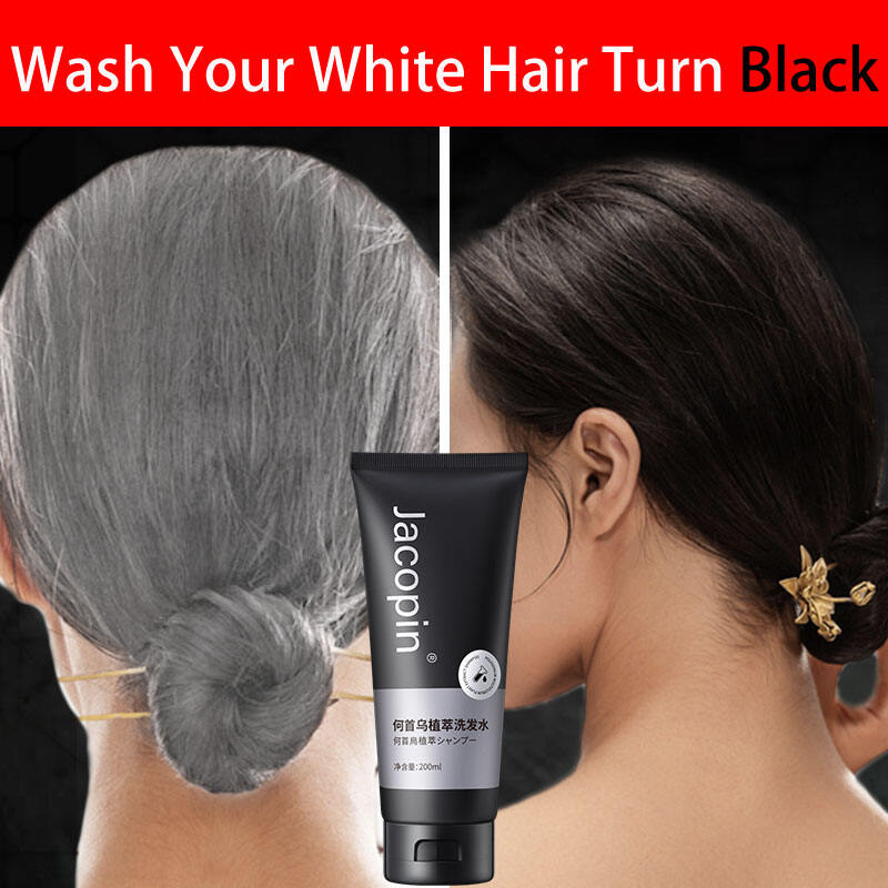 Buy Polygonum Multiflorum White Hair Turns To Black Shampoo Grey Hair Care  Dyed Black Hair Plant Essence Shampoo At Affordable Prices — Free Shipping,  Real Reviews With Photos — Joom | Polygonum