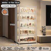 ZHUSHANXIA | Lockable Lighted Dustproof Display Cabinet