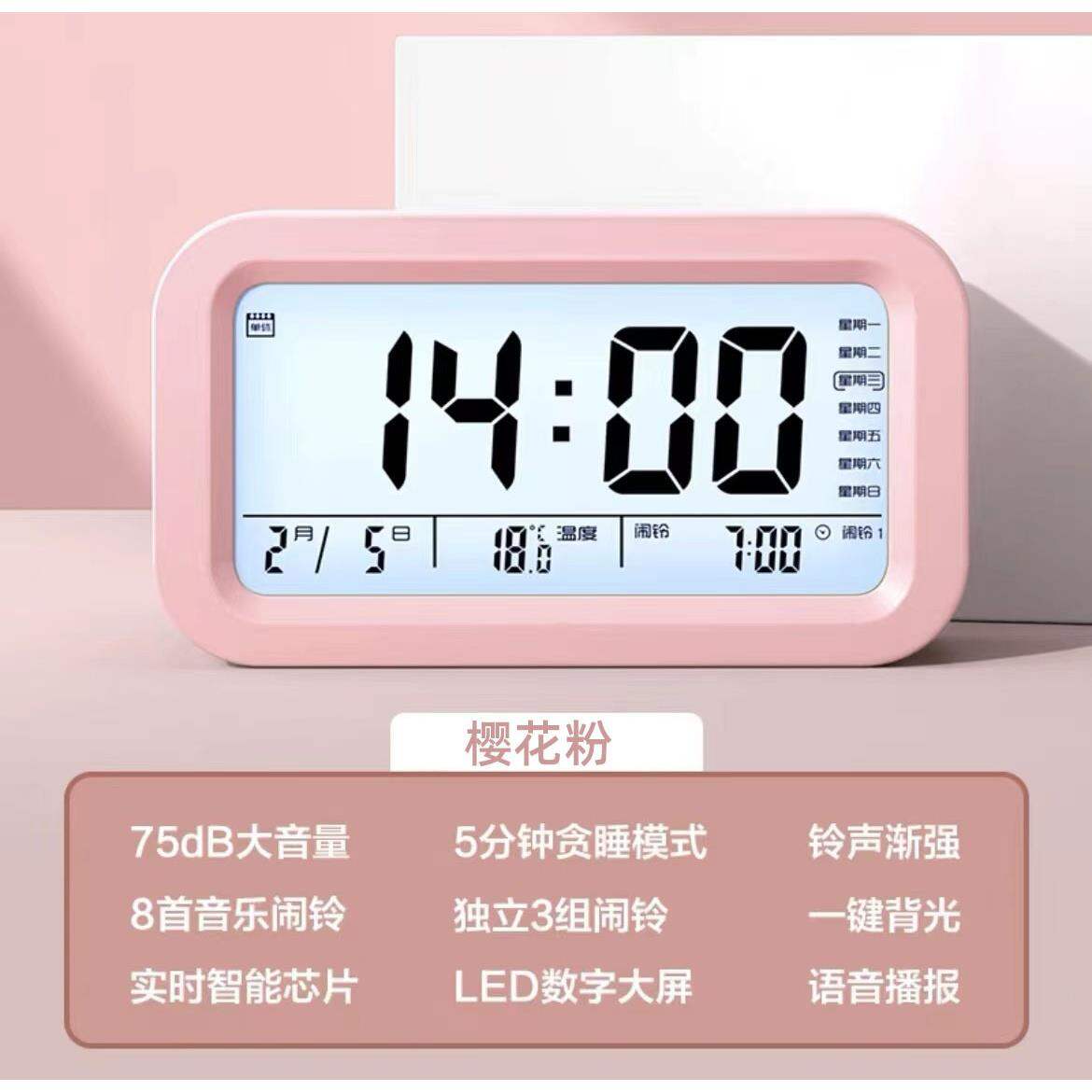 Extra Loud Blind Friendly Voice Timekeeping Night Light Alarm Clock