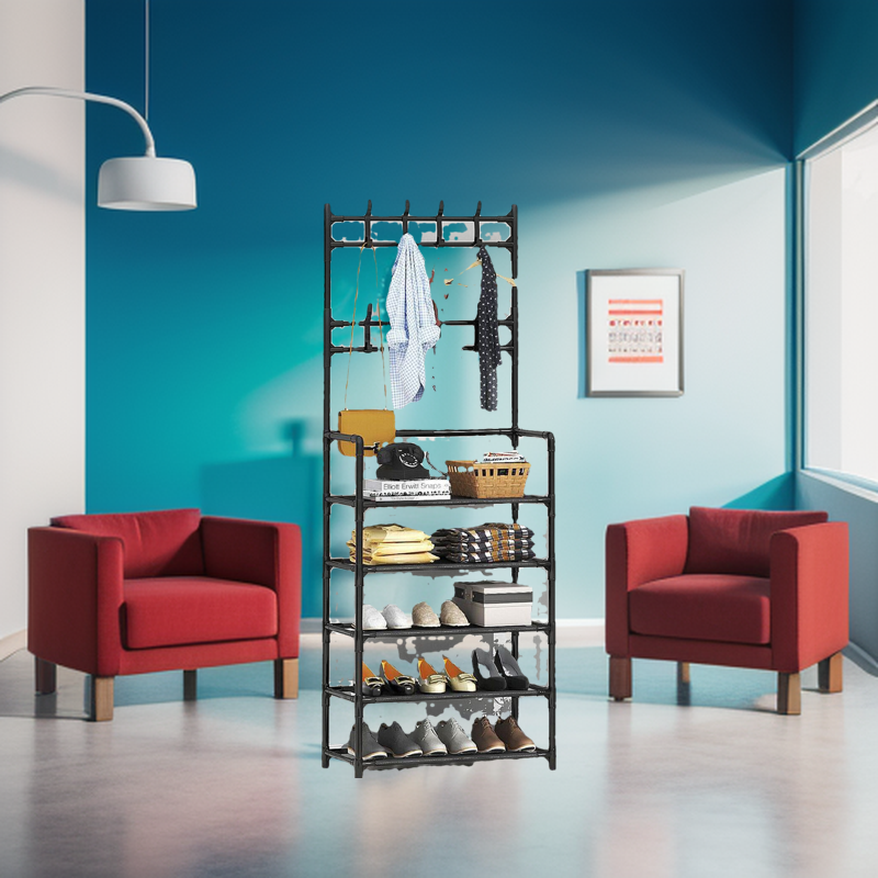 5 Layers Floor Coat Hat Shoes Rack | Daraz.com.np