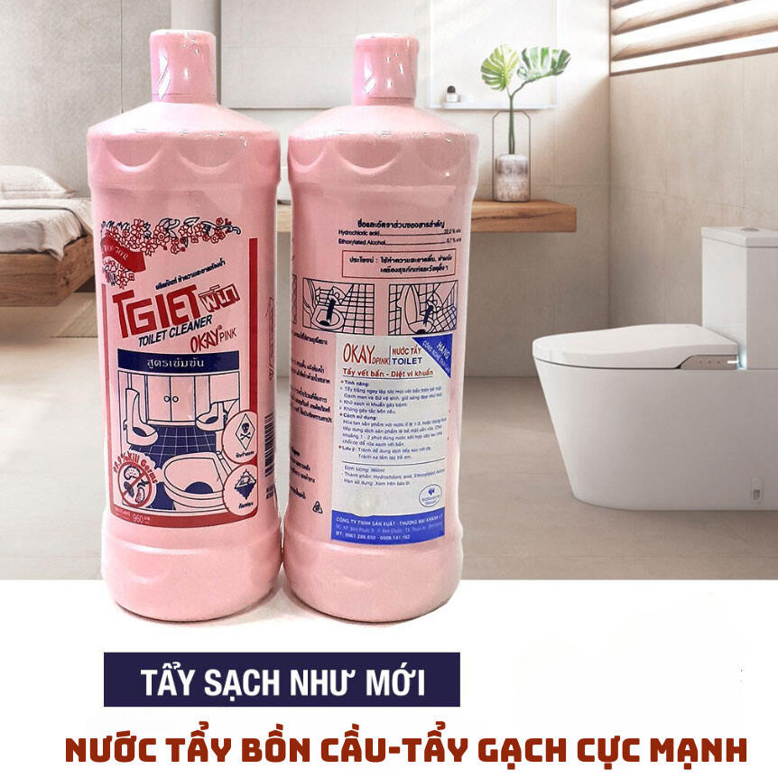 Nước tẩy bồn cầu, tẩy hồng nhà tắm toilet đa năng TGSA Super Cleaner Pink 500ml cao cấp, tẩy sạch mọi vết bẩn -Huy Tưởng