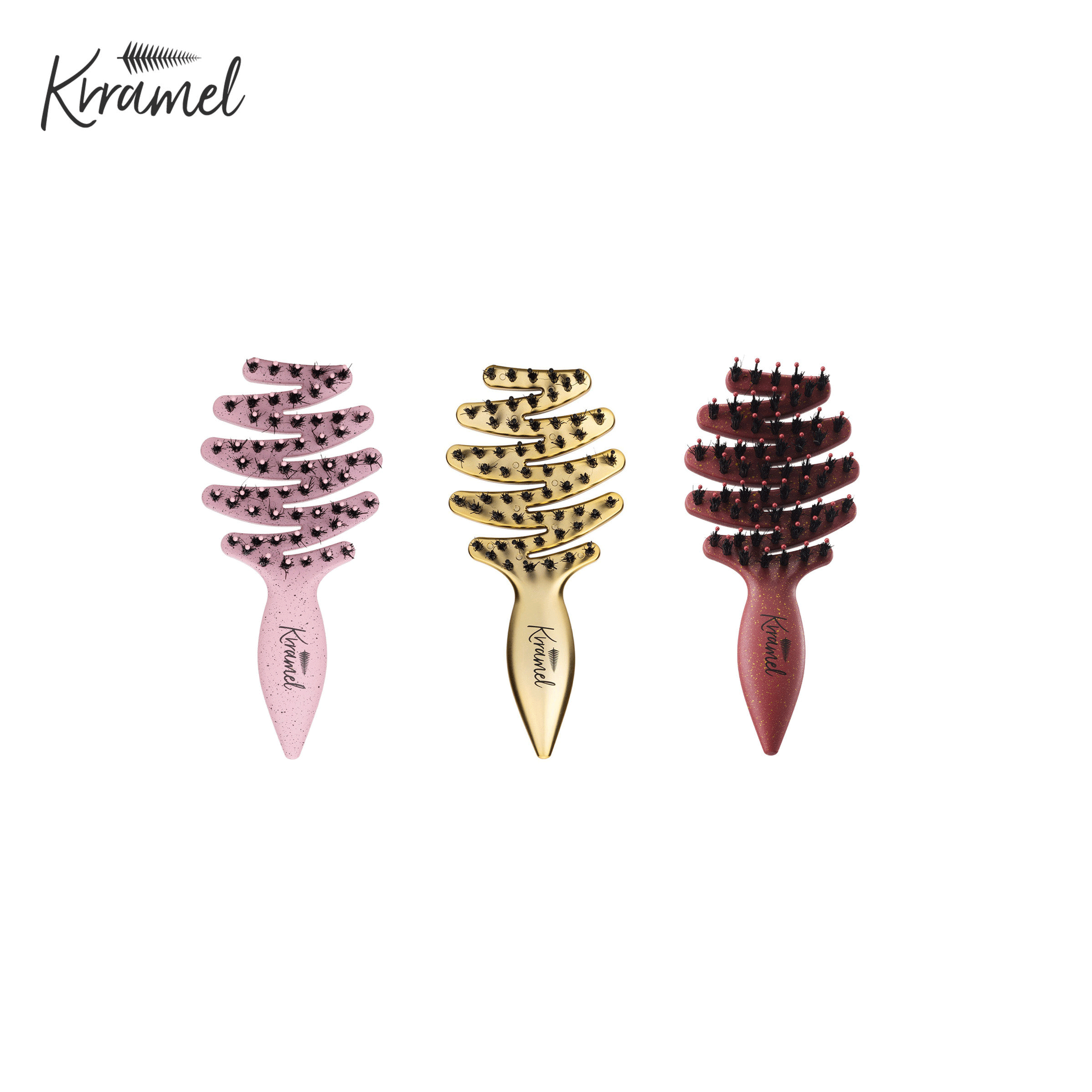 KRRAMEL | Portable Gift Comb Pig Bristle