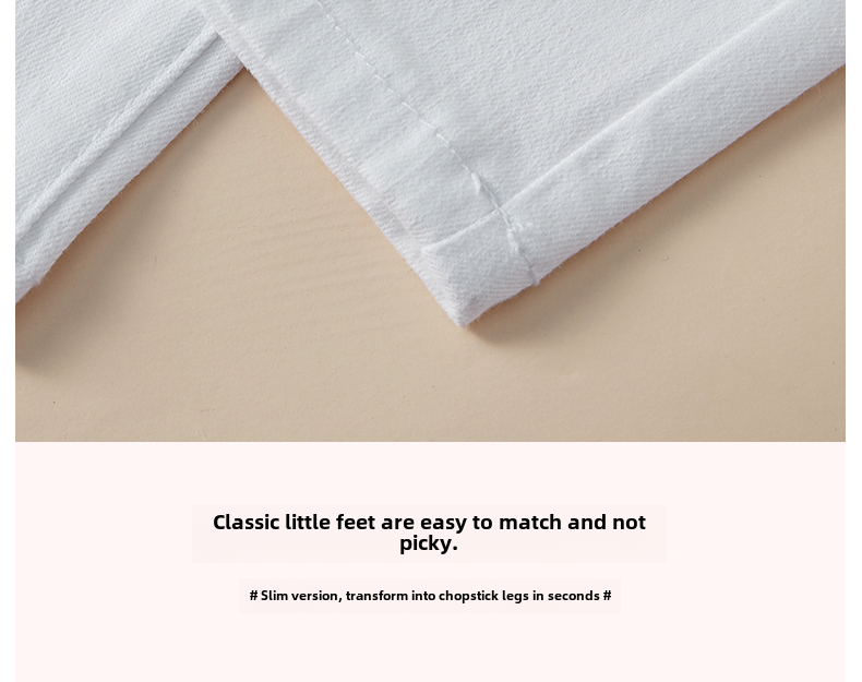 High Waist Slim Fit Women's Jeans White Small Foot Skinny Elastic Long Pants Cotton Polyester Blend Four Seasons Universal · v2
