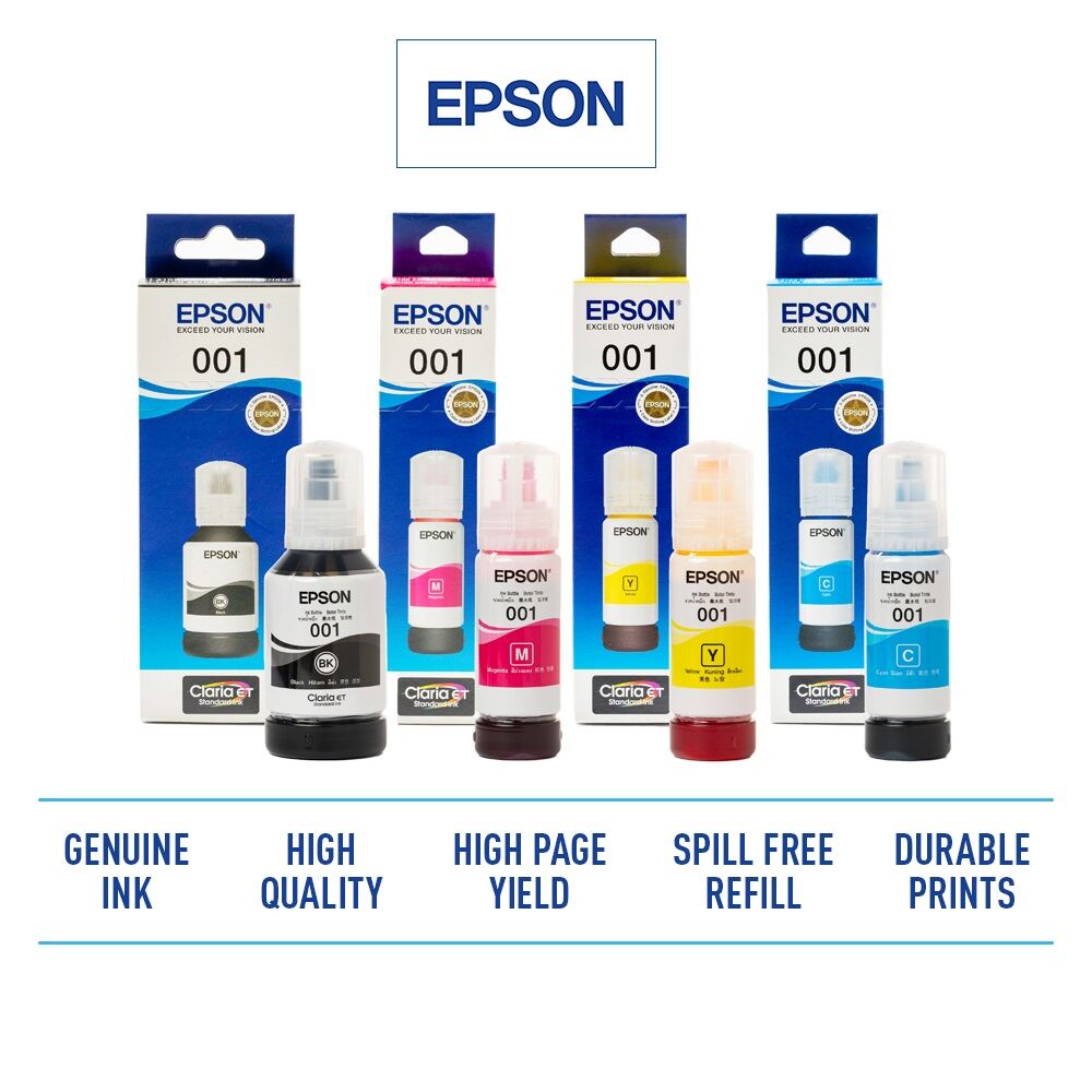 Epson Refillable Ink 001 - High-Quality Ink for Epson Printers ราคา 210 บาท*ส่งฟรี