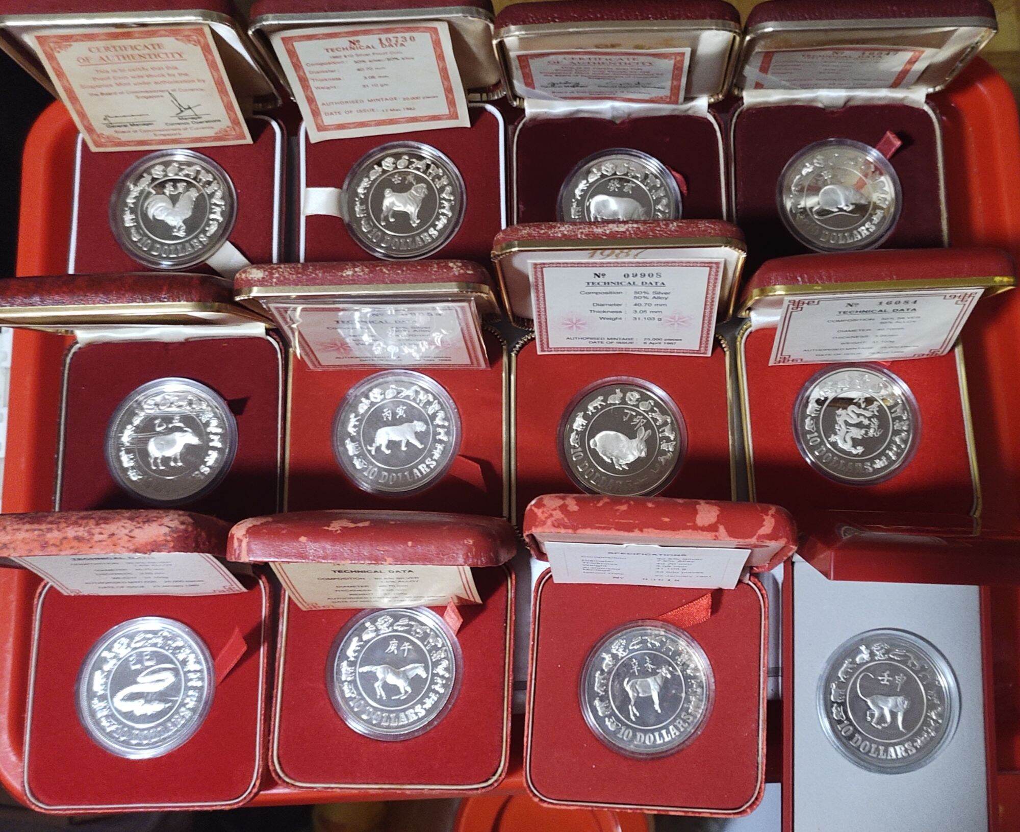 Singapore Mint First Series Zodiac Silver Proof Coins