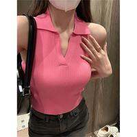 HUOLISI | Summer Stylish Poloshirt Halter Top Tank Short Shirt