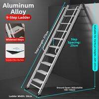 JINTONGCAIZI | Adjustable Folding Ladder for Indoors & Outdoors Steps