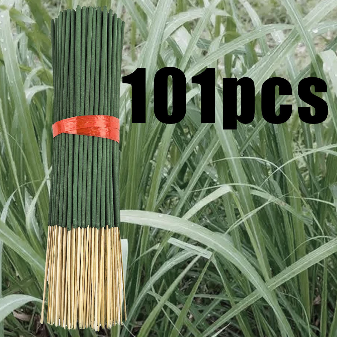 20/56/101/400 Natural Lemongrass Aroma Sticks - Long-Lasting Lemongrass Fragrance Bamboo Wood and Bamboo Shavings with Lemongrass Oil Suitable for Outdoor Camping Hiking Gardens and Patios - a Must-Have for Holidays (Halloween Christmas Thanksgi...