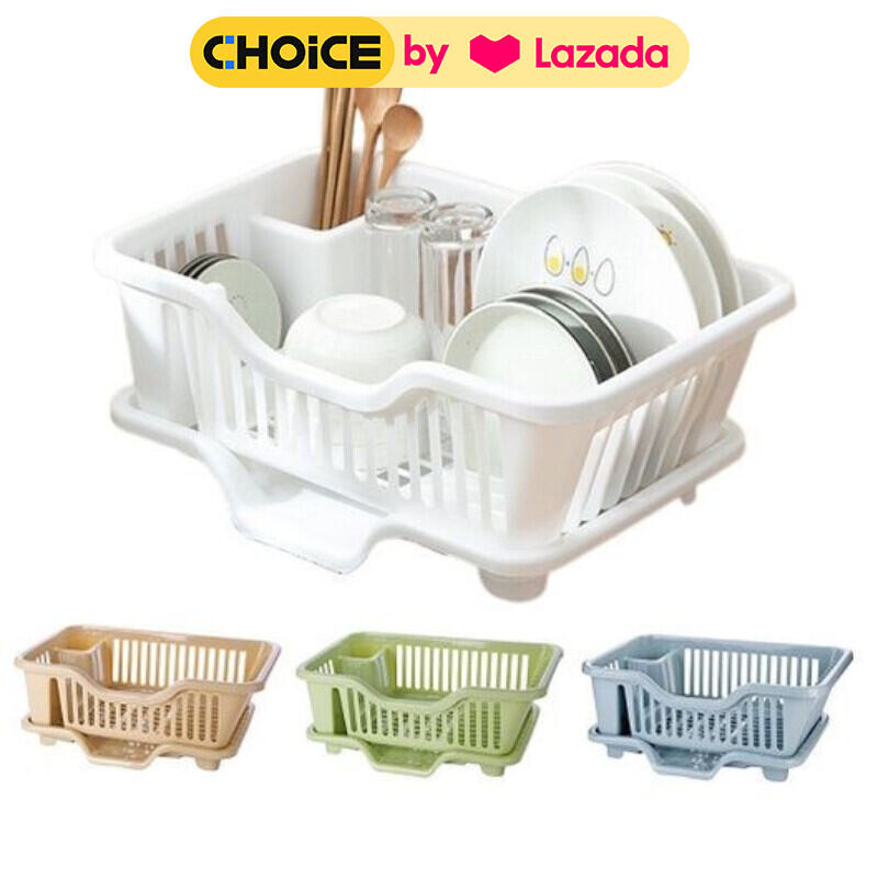 Rổ úp bát tiện ích nhựa Việt Nhật, rổ úp bát nhựa có khay hứng nước tiện lợi hàng Việt Nam Chất lượng cao