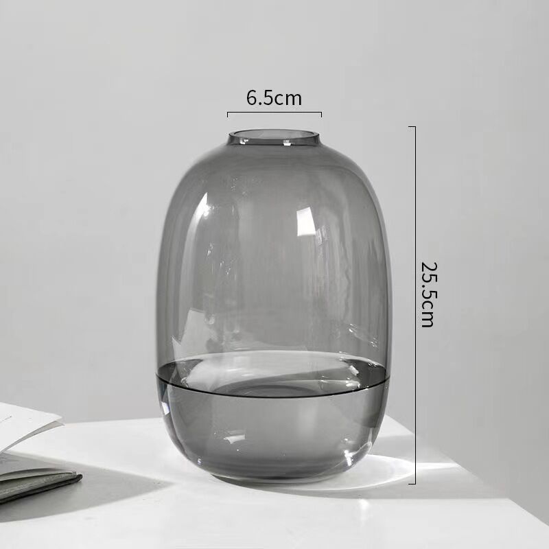 Jiaxun | Dried Flower Arrangement Glass Vase Large Capacity Round