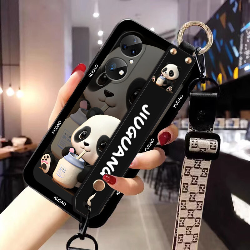 For Huawei P30pro Phone Case Huawei P20pro New Arrival Liquid Silicone Huaweip10plus Wrist Strap Holder Huawei P10 Trending Men and Women Huawei P30 Ultrathin and Simple Lesser Panda. 