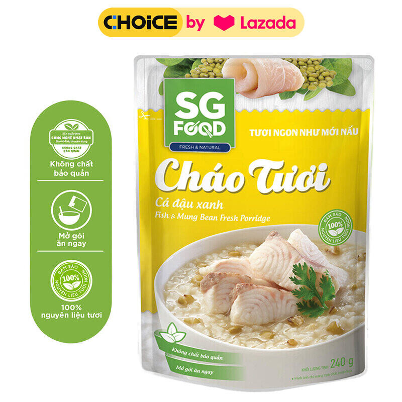 Cháo tươi SGFood Cá đậu xanh 240g