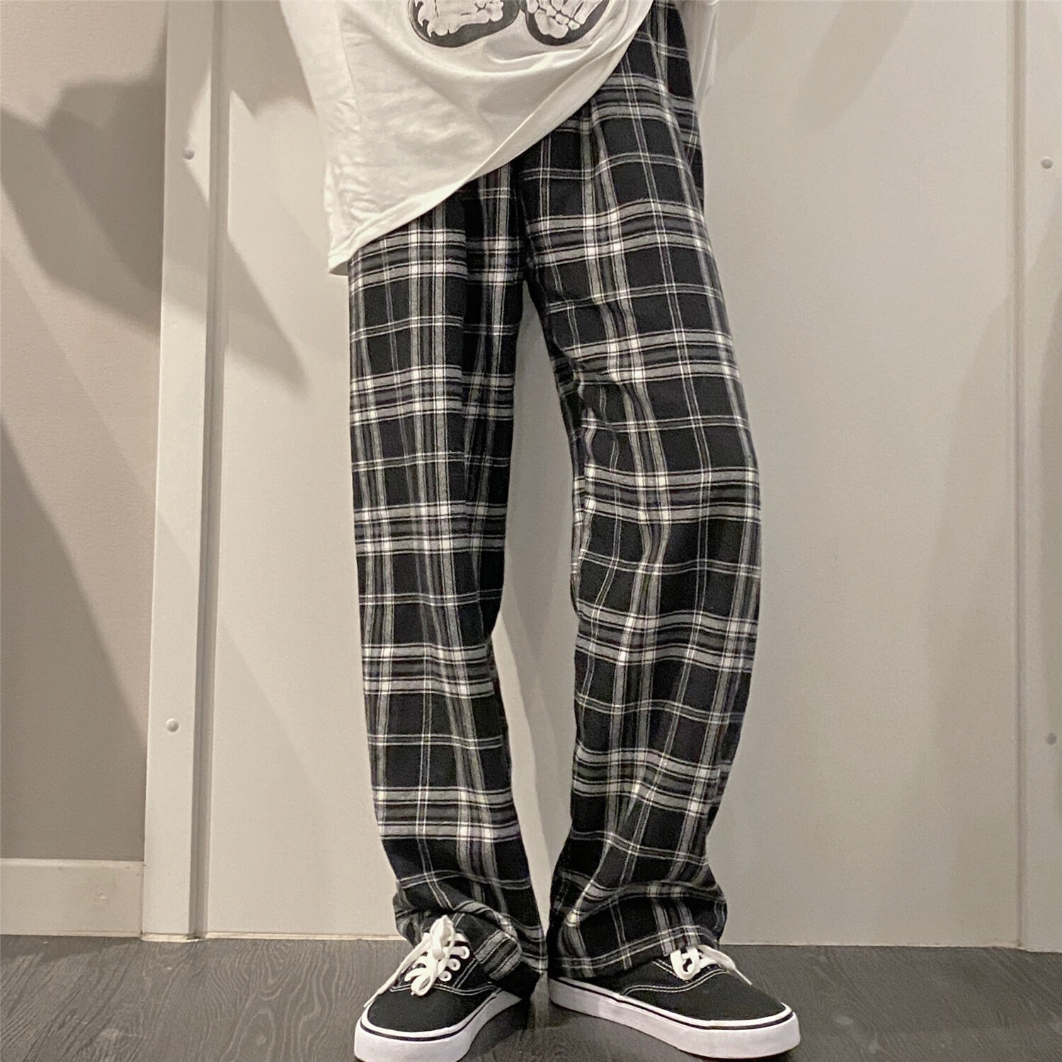 Mens baggy plaid pants Clearance