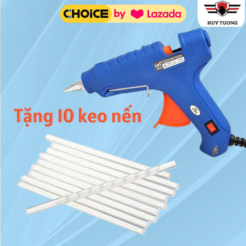 Súng bắn keo nến Silicon nóng chảy tặng kèm 10 keo nến loại nhỏ 20W - Huy Tưởng
