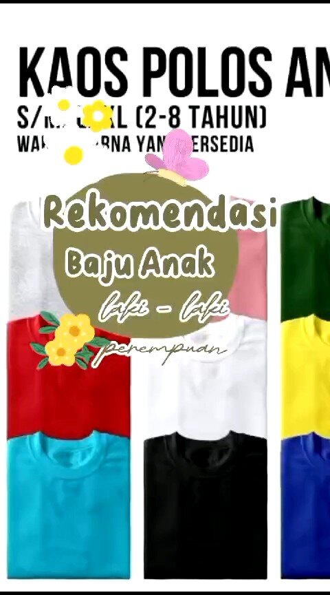 FASHION ANAK BAJU POLOS ANAK PRIA WANITA KAOS OBLONG ANAK KAOS BOYS T-SHIRT ANAK ATASAN PAKAIAN