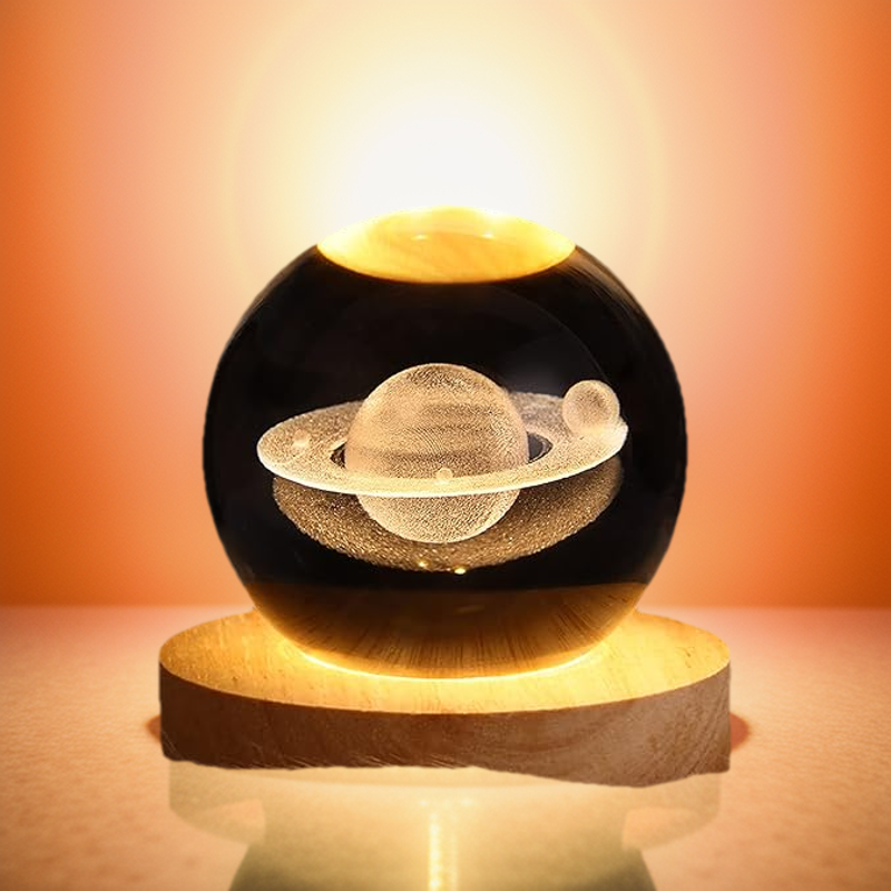 3d Solar System Crystal Ball Night Light. 