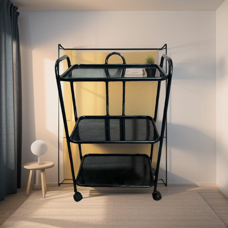 Trolley 3 Trey With Wheels Moving Trolley Side Table. 