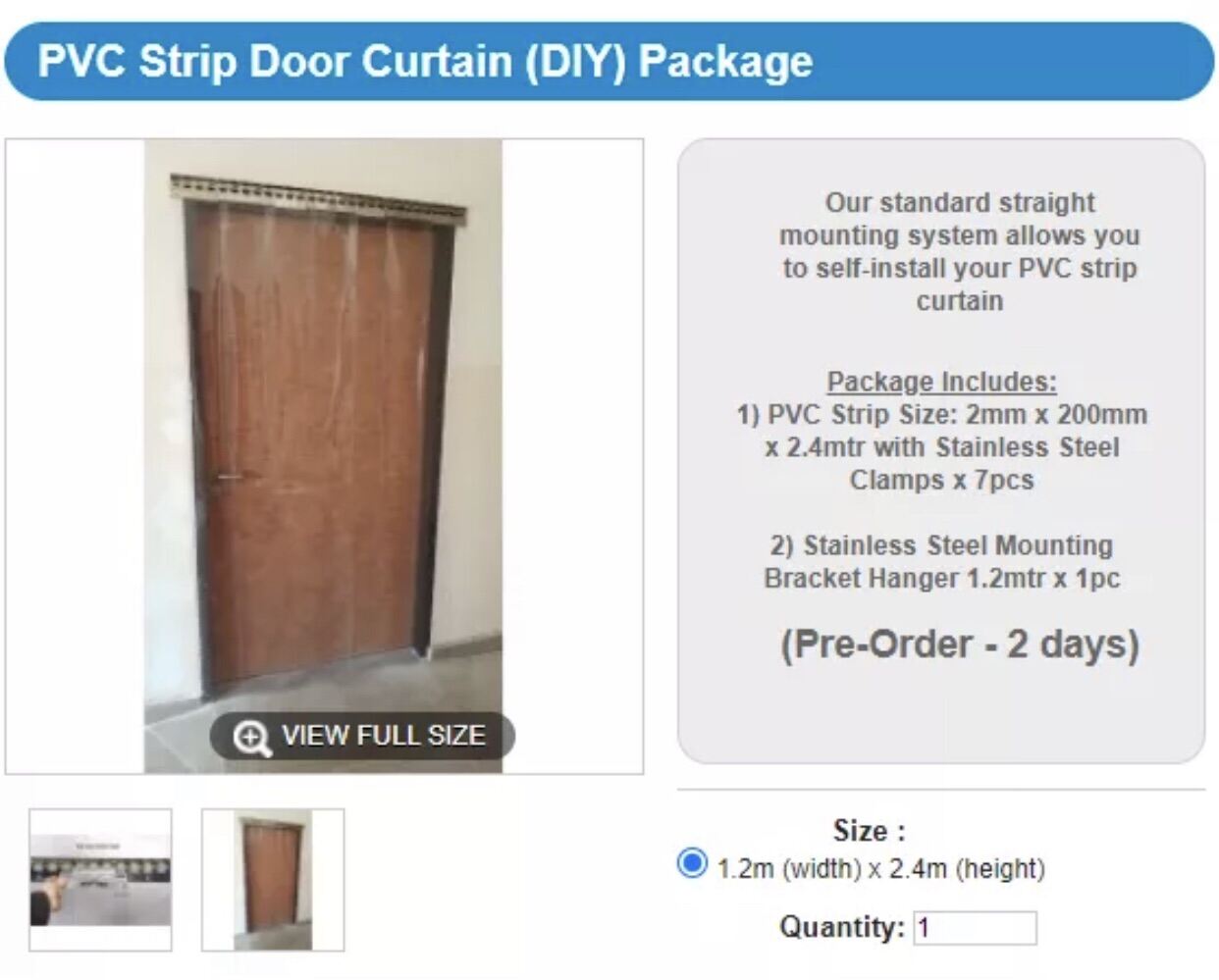 Pvc Strip Door Curtain Diy Package Lazada Singapore